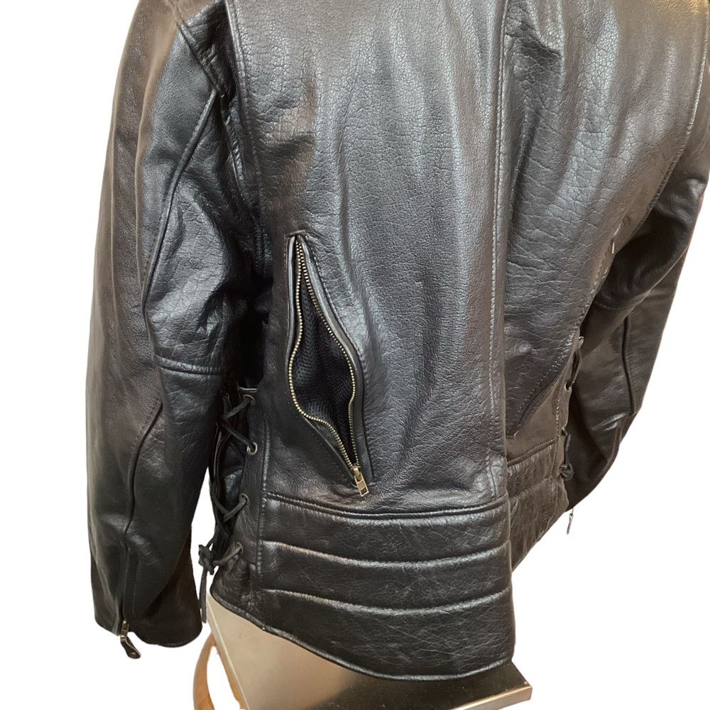 Xelement Classic Leather Motorcycle Jacket - Picture 8 of 16